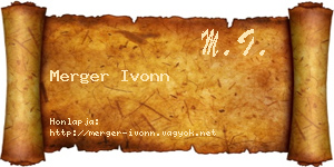 Merger Ivonn névjegykártya